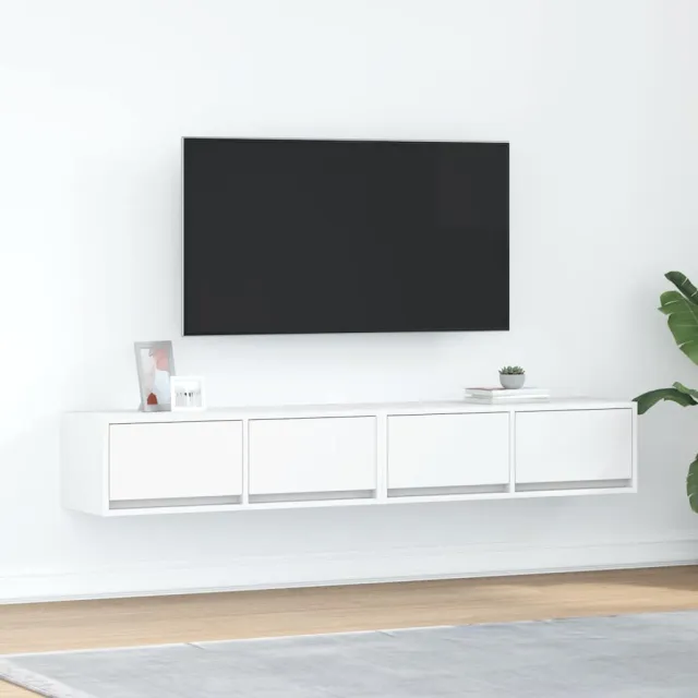 vidaXL Tv-meubelen 2 st 80x31x25,5 cm bewerkt hout wit, foto 2
