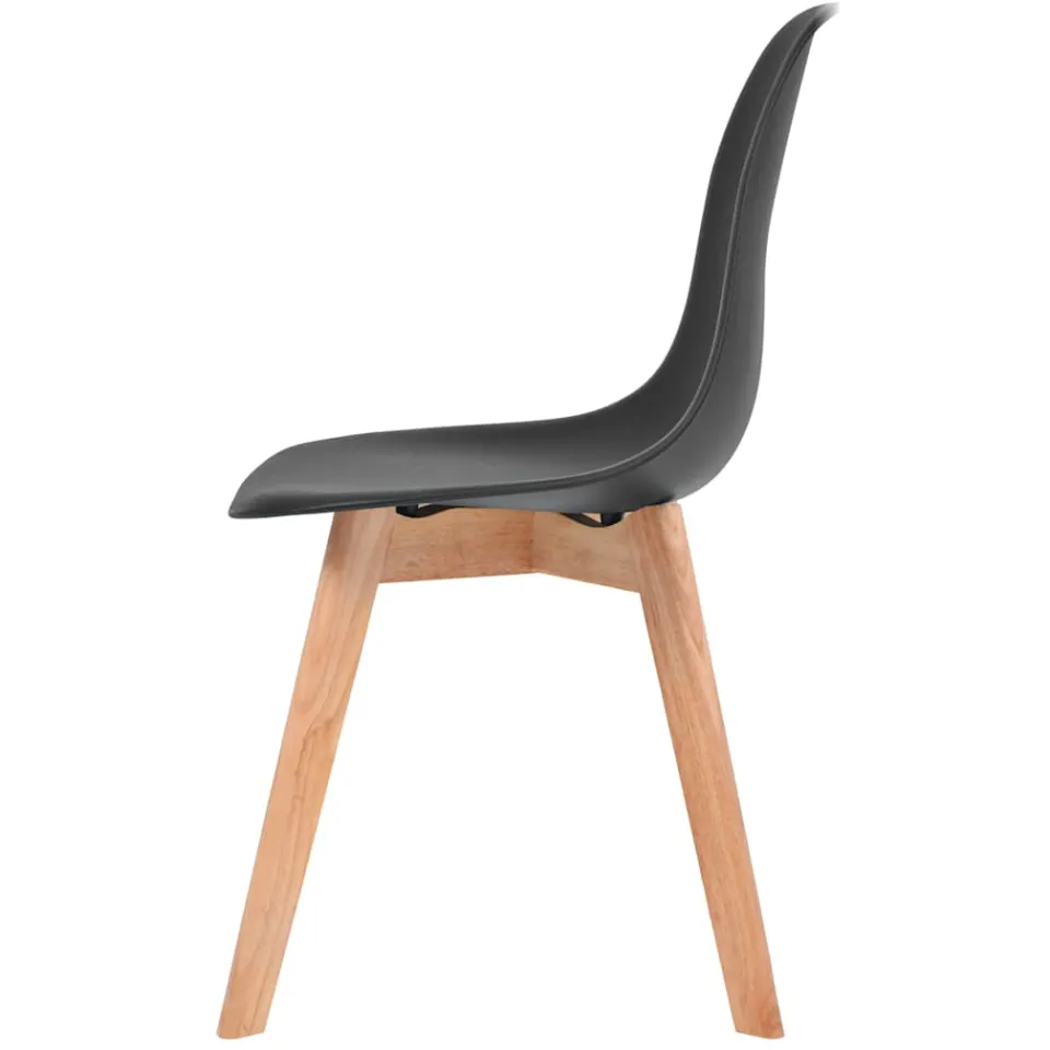 vidaXL Eetkamerstoelen 4 st kunststof zwart, foto 4