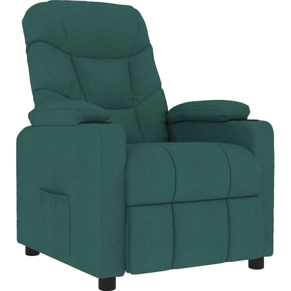 vidaXL Massagestoel stof donkergroen groen, foto 3