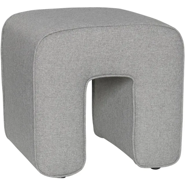 Hübsch poef Sculpture Grey Grijs