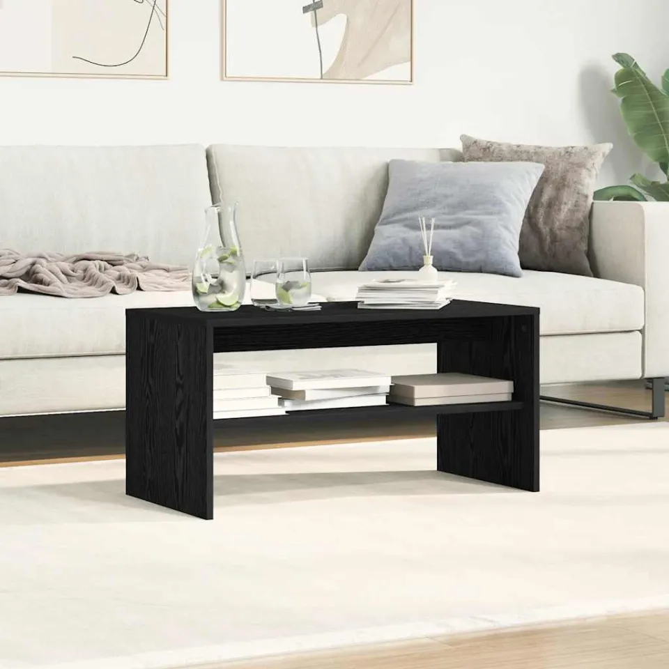 vidaXL Tv-meubel 80x40x40 cm spaanplaat zwart eikenkleurig, foto 4