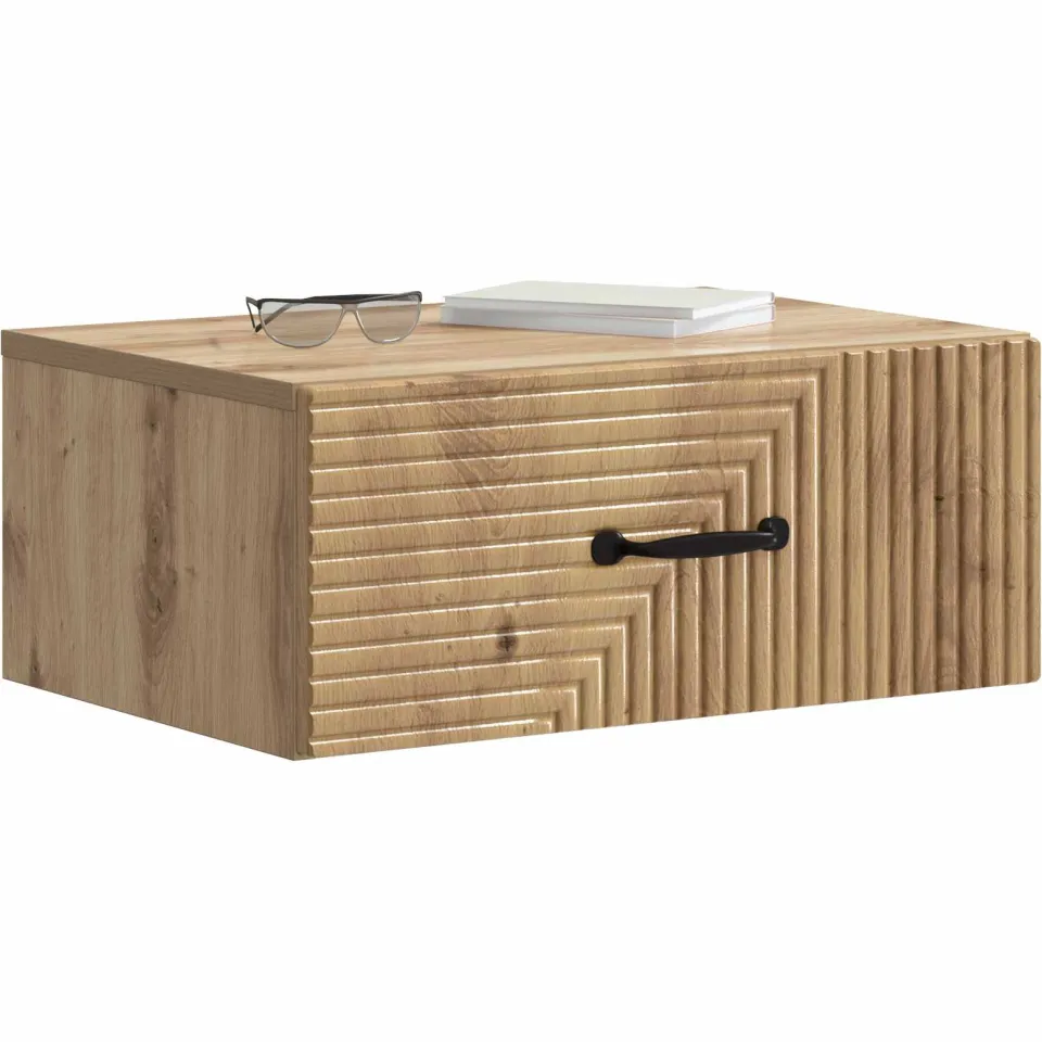 vidaXL Wandbeugel Bedkast 2 st Artisanaal eiken 49 x 34,5 x 20 cm Bruin