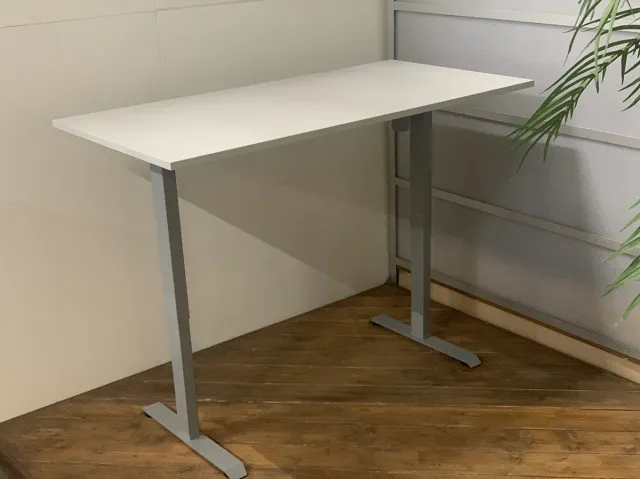 FERBOX - Kantoor & Design FB01 - elektrisch zit sta bureau met memory - grijs onderstel - wit blad - NU MET GRATIS USB OPLADER! - 180 x 80 - NIEUW