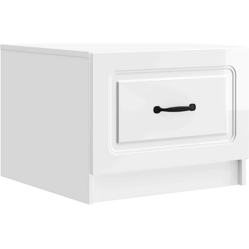 vidaXL Salontafel Hoogglans Wit 49 x 50 x 37 cm Bewerkt hout, foto 4