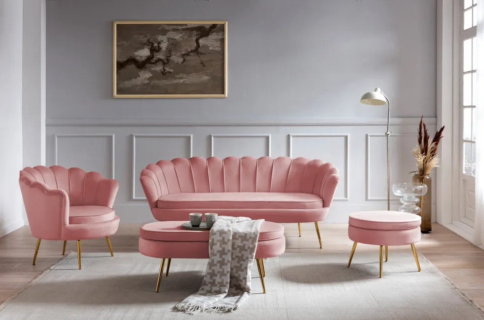 poef Chanelle roze, foto 5
