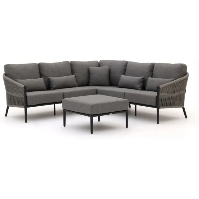 Bellagio tuinmeubelen Bellagio Mineo hoek loungeset 4-delig Grijs