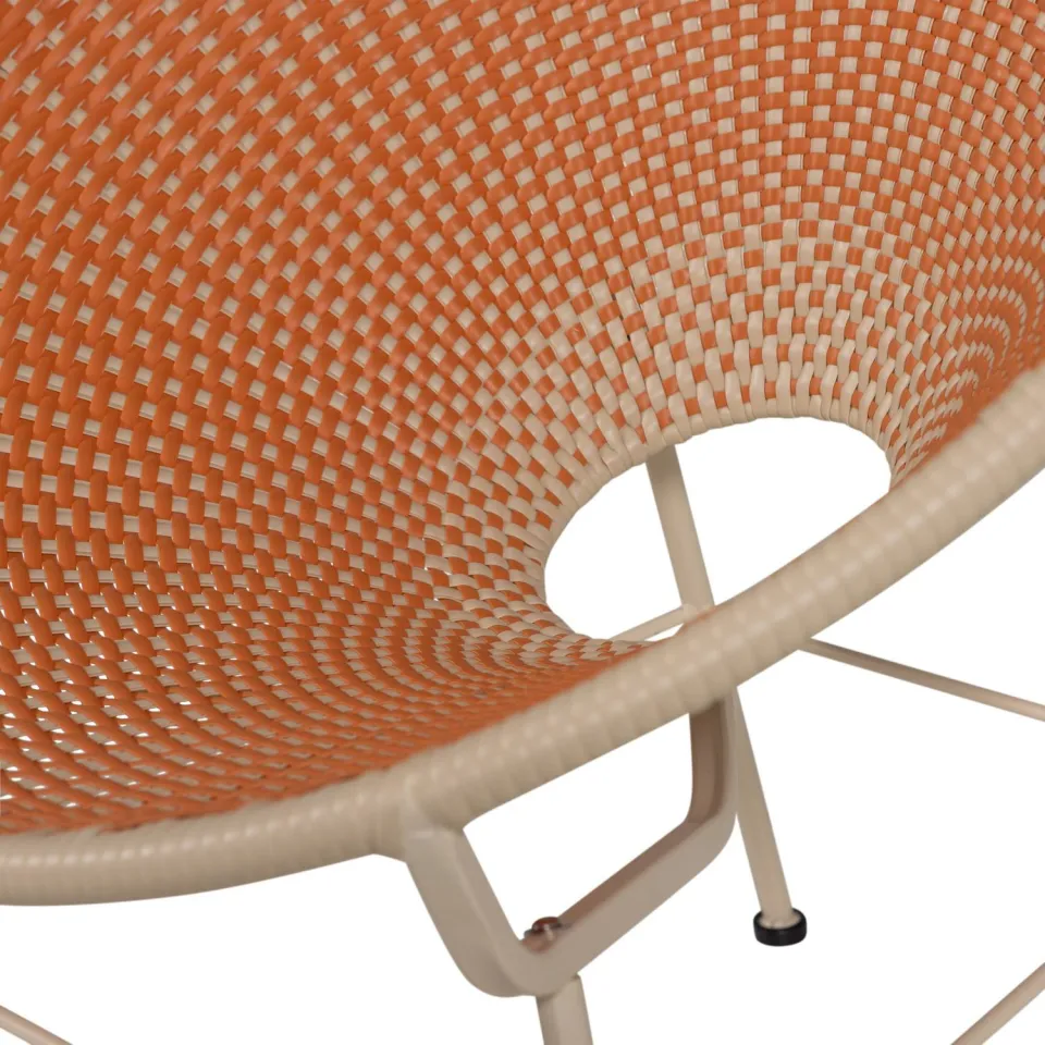 WOOOD Kazoun Loungestoel - Kunststof - Oranje - 81x73x71, foto 7