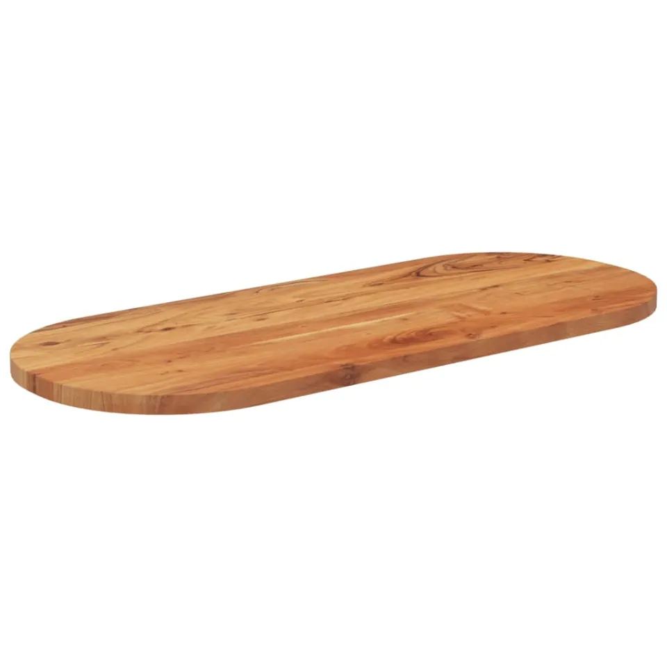 vidaXL Tafelblad ovaal 140x60x2,5 cm massief acaciahout bruin, foto 2