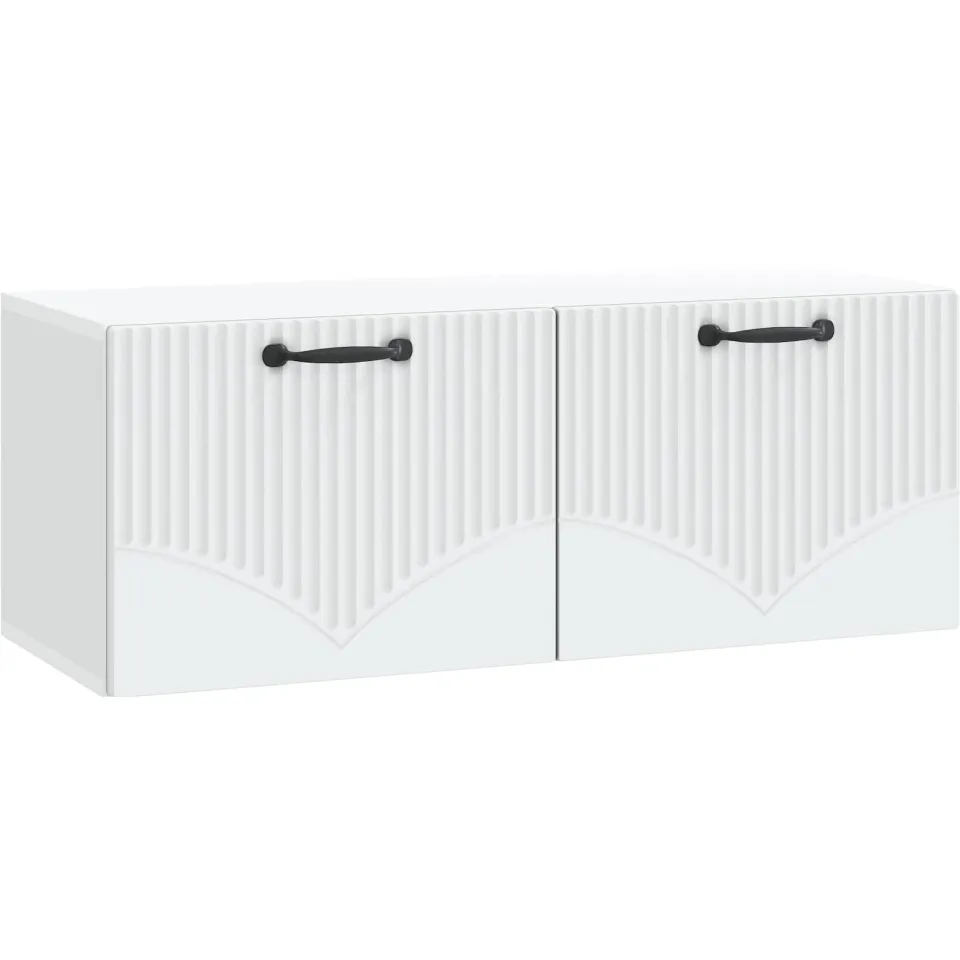 vidaXL Wandbeugel TV-kast Wit 78,5 x 31 x 30 cm Bewerkt hout, foto 3