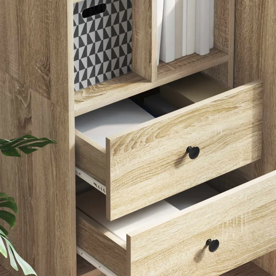 vidaXL Hoge kast met lade Sonoma Eiken 45,5 x 34 x 127 cm, foto 3