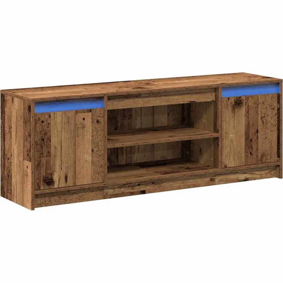 vidaXL TV Eenheden 139,5 x 34 x 50 cm Bruin Bewerkt hout