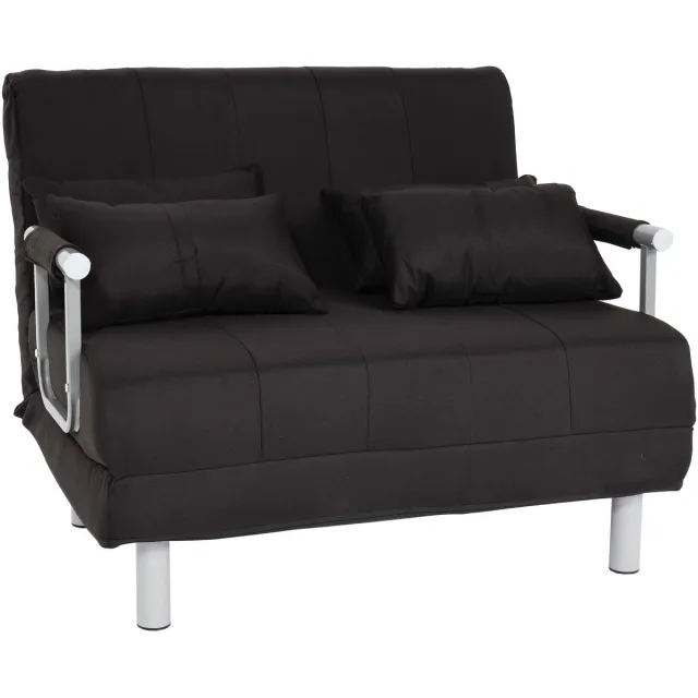 MCW Fauteuilbed MCW-K29, inklapbare fauteuil slaapbank logeerbed, ligvlak 186x97cm stof (270g/m²) ~ zwart