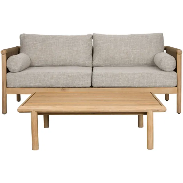 Dutchbone Oasis Tuin Bank En Salontafel Set - Beige