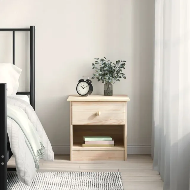 vidaXL Nachtkastje ALTA 41x35x41 cm massief grenenhout bruin, foto 2