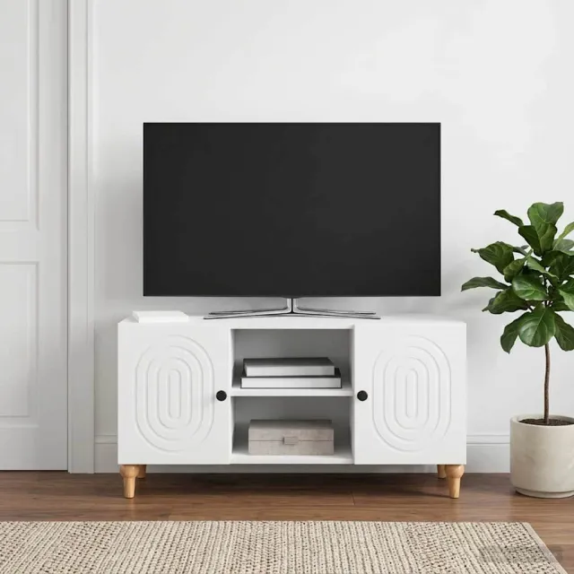 vidaXL TV-kast Wit 102 x 34,5 x 50 cm Bewerkt hout