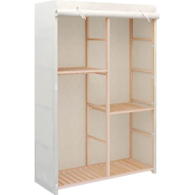 vidaXL Kledingkast 3-laags 110x40x170 cm Wit