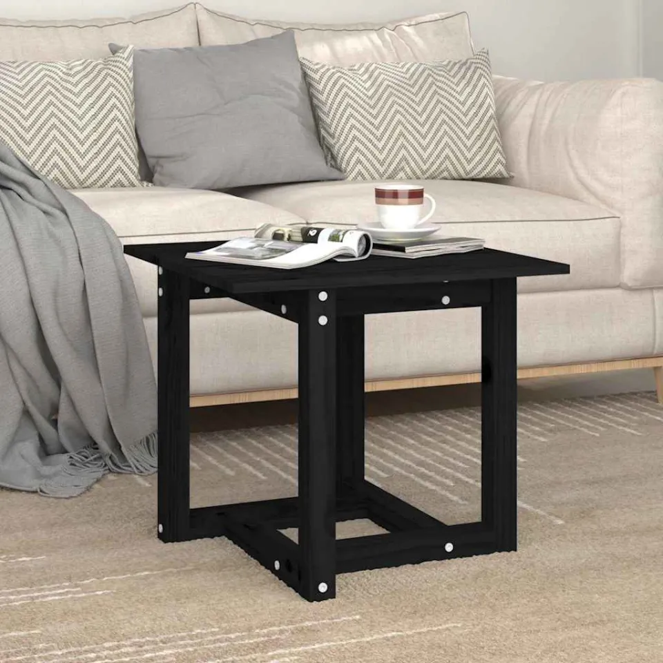 vidaXL Salontafel 50x50x45 cm massief grenenhout honingbruin bruin, foto 3