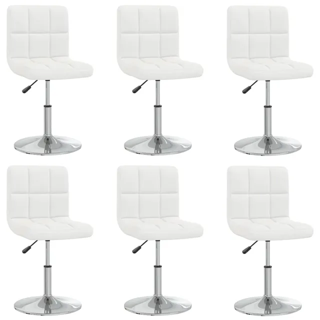 vidaXL Eetkamerstoelen 6 st kunstleer wit