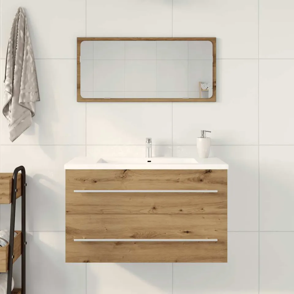 vidaXL Badkamer wastafelkast Artisan Oak 80x38,5x48 cm Engineered Wood, foto 3