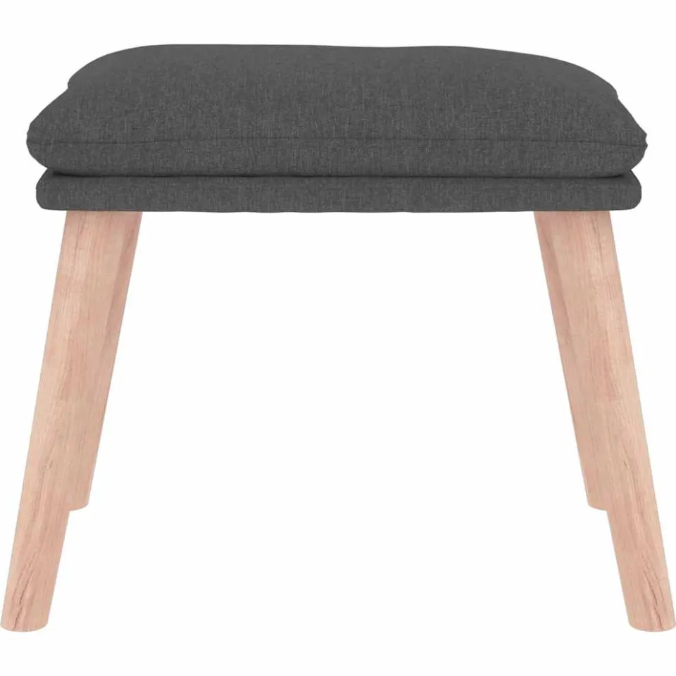 vidaXL Voetenbank 45x29,5x35 cm stof donkergrijs grijs