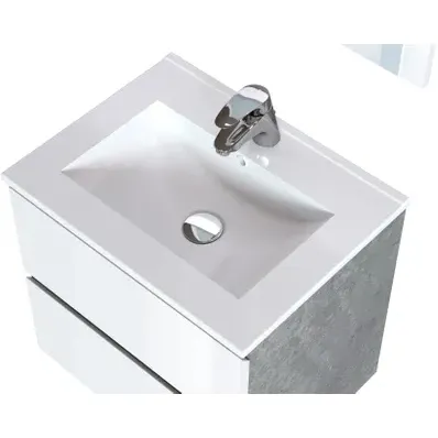 T-bath Badmeubelset Milenio 60cm Wit/cement Glanzend, foto 2