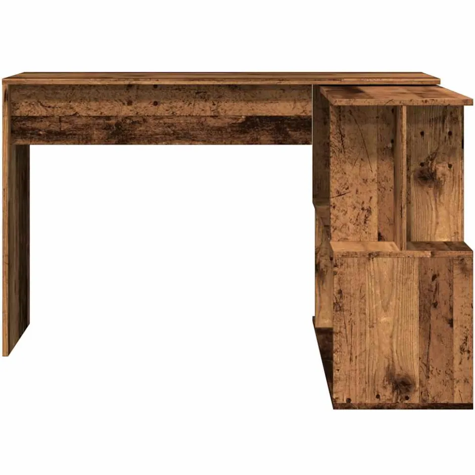 vidaXL Hoekbureau 200,5x50x76 cm bewerkt hout oud houtkleurig bruin, foto 4