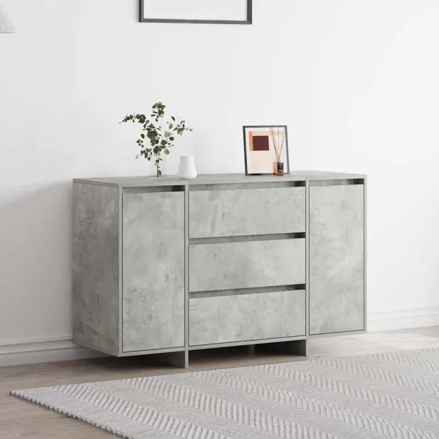 vidaXL Dressoir Beton Grijs 120 x 41 x 75 cm Bewerkt hout, foto 2