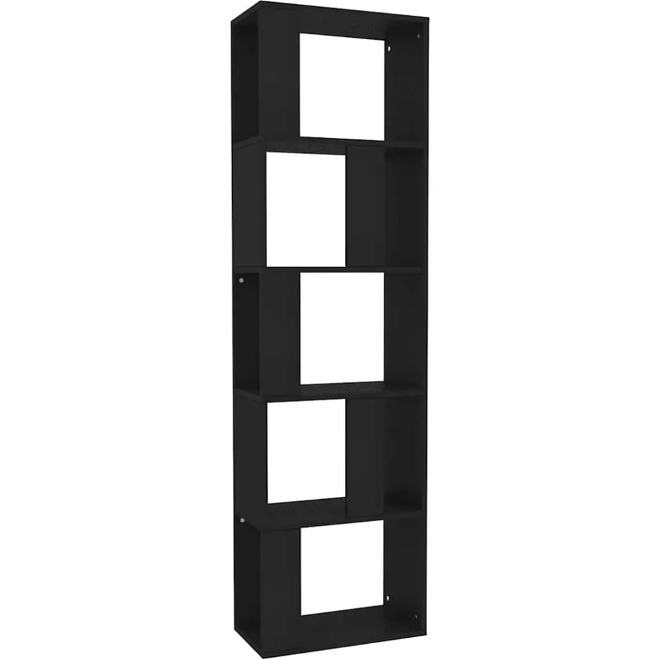 vidaXL Boekenkast/kamerscherm 45x24x159 cm bewerkt hout zwart