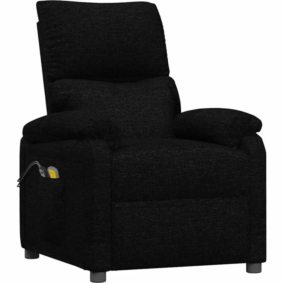 vidaXL Massagestoel elektrisch stof zwart, foto 3