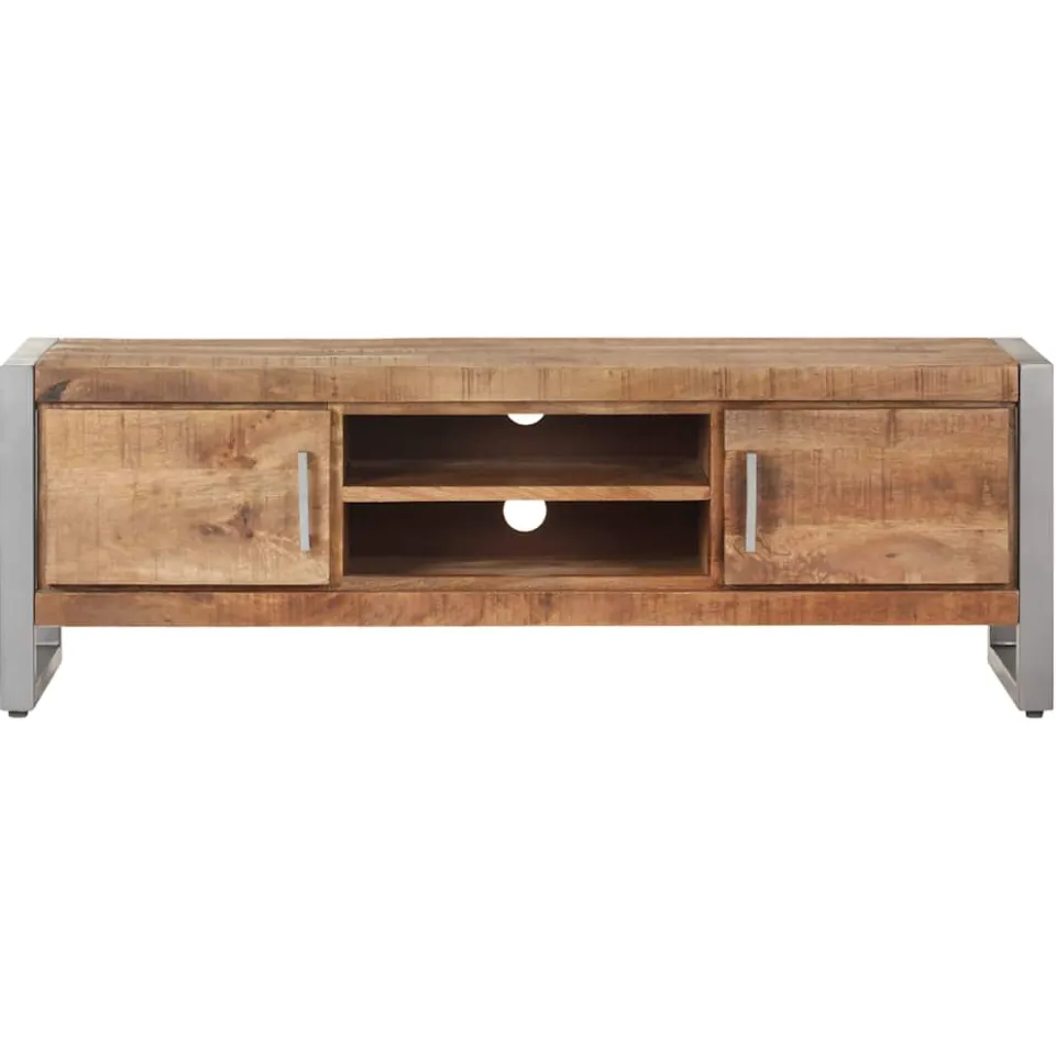 vidaXL Tv-meubel 120x30x40 cm ruw mangohout bruin, foto 2