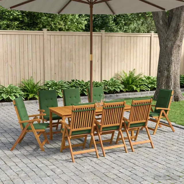 vidaXL Tuin eettafelset 8-zits Naturel Massief Acaciahout, foto 2