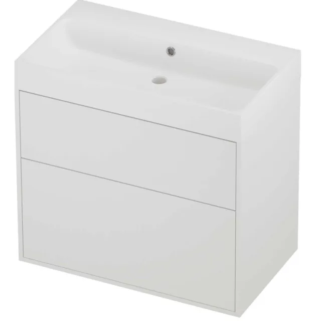 Proline Podium Badmeubelset Polystone Loft Zonder Kraangat 80x46x75 cm Mat Wit Mat White