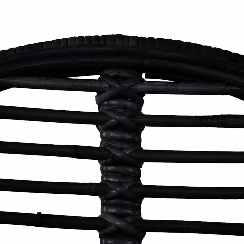 vidaXL Eetkamerstoelen 6 st natuurlijk rattan zwart, foto 4