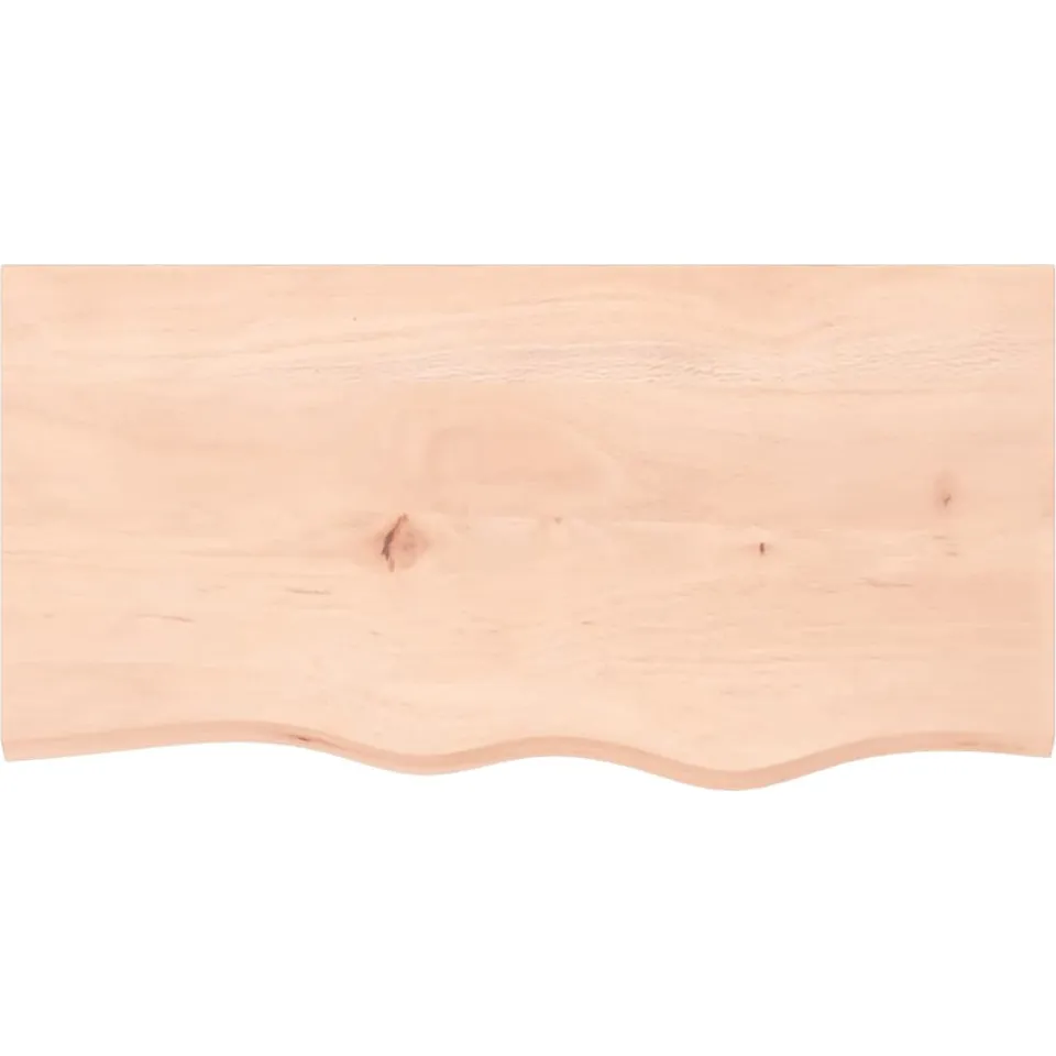 vidaXL Tafelblad 80x40x(2-4) cm onbehandeld massief eikenhout Bruin