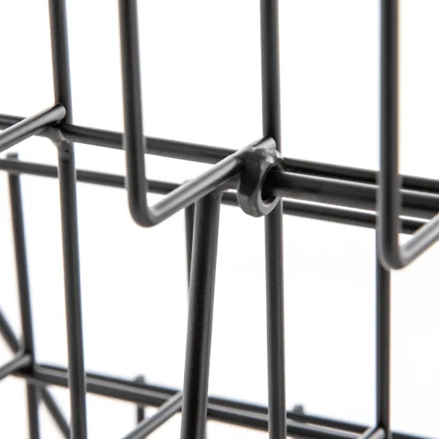 Happiq Boekenrek tafelblad - Voor tijdschriften en boeken - Zwart metalen displaystandaard 6-laags