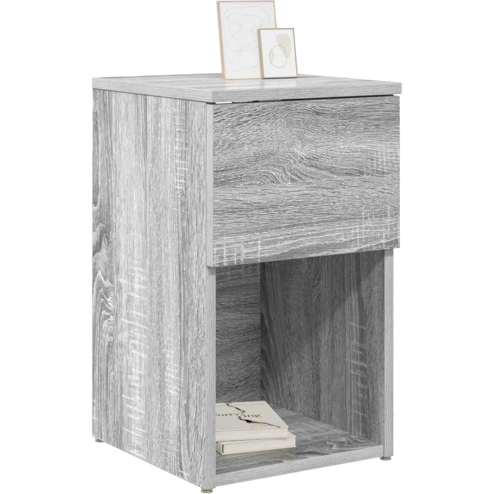 vidaXL Bed kast Grijs Sonoma 29 x 31,5 x 49 cm Bewerkt hout, foto 2
