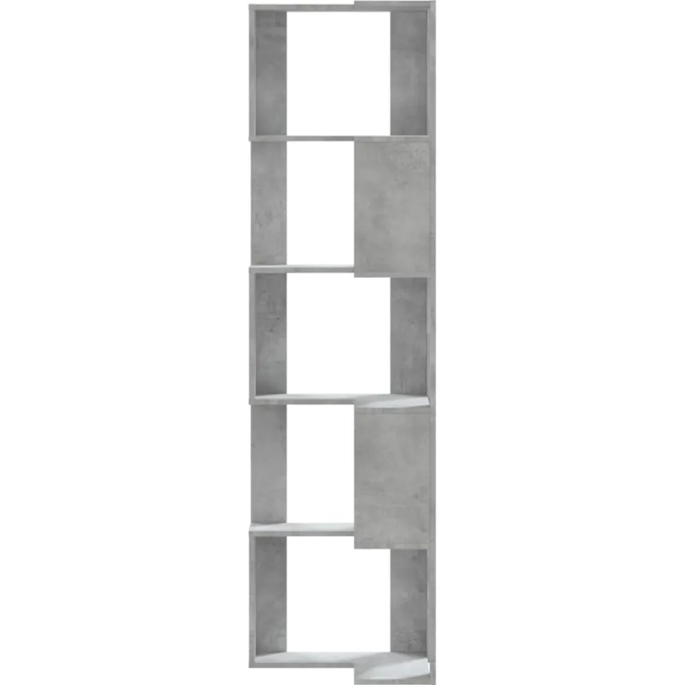 vidaXL Boekenkast 5-laags hoek 50x50x179 cm bewerkt hout betongrijs grijs, foto 3