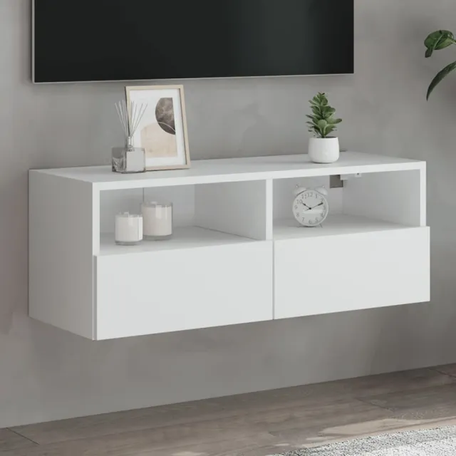vidaXL Tv-wandmeubel 80x30x30 cm bewerkt hout wit, foto 2