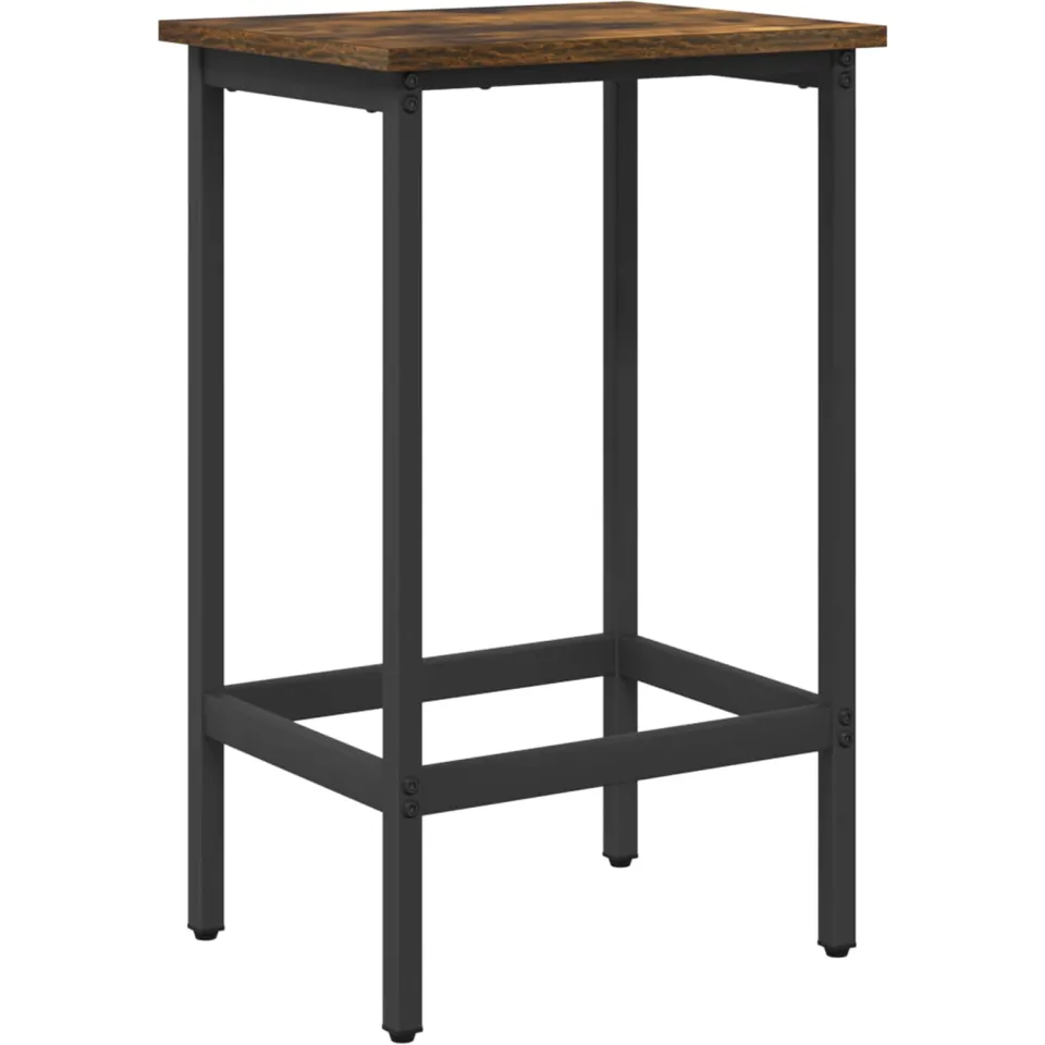 vidaXL Barkruk Gerookt eiken 40 x 32 x 74 cm Bewerkt hout, foto 3