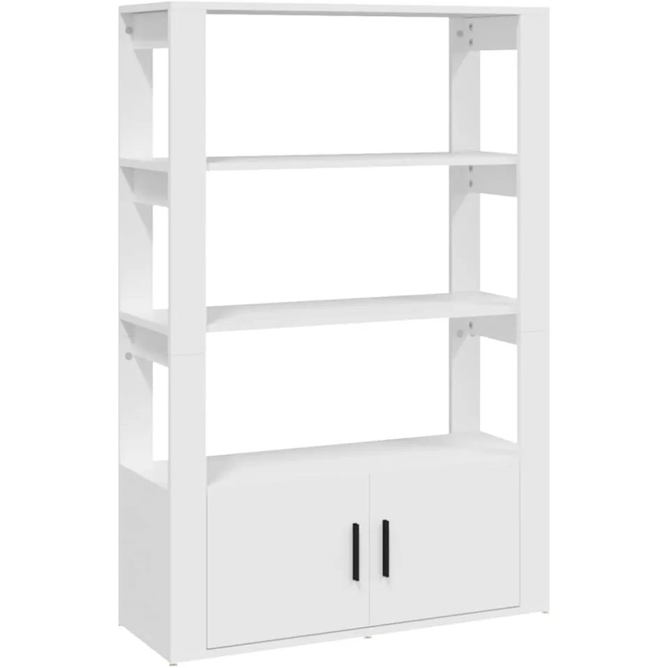 vidaXL Dressoir 80x30x119,5 cm bewerkt hout wit, foto 3