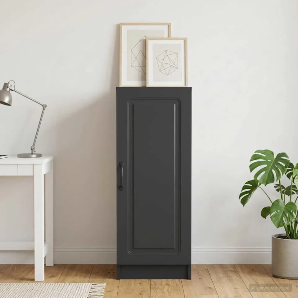 vidaXL Dressoir Zwart 33 x 34,5 x 87 cm Bewerkt hout, foto 3