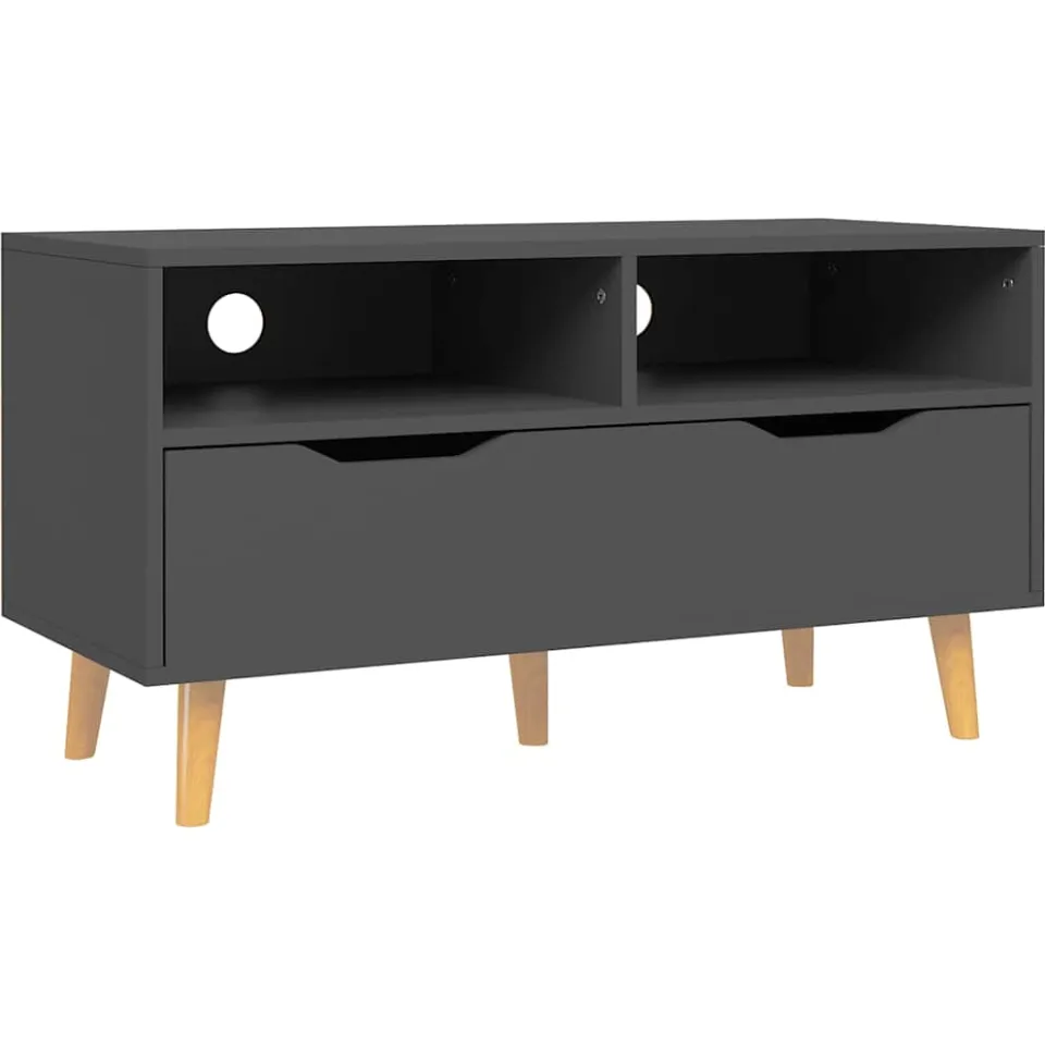 vidaXL Tv-meubel 90x40x48,5 cm bewerkt hout grijs, foto 3
