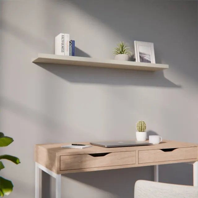 Kunst van staal Metalen Wandplank Edge Kiezelgrijs 100 cm - Kunst van Staal
