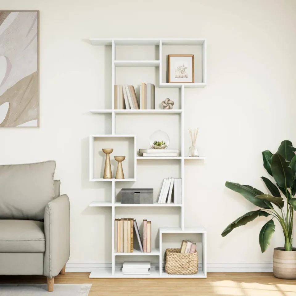 vidaXL Boekenkast 92x29x188 cm bewerkt hout wit, foto 4