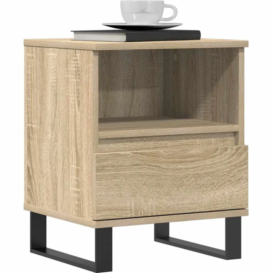 vidaXL Nachtkastjes 2 st 40x35x50 cm sonoma eikenkleurig