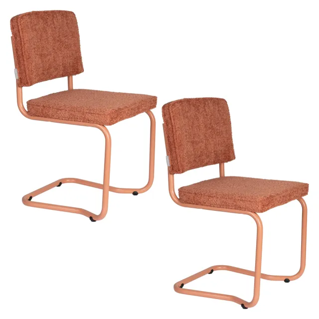 Zuiver Ridge Kink Soft eetkamerstoel terra