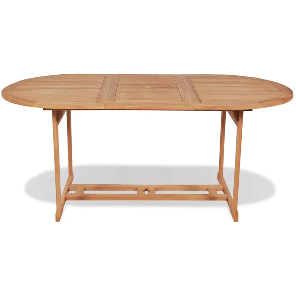 vidaXL Tuintafel 180x90x75 cm massief teakhout bruin, foto 2