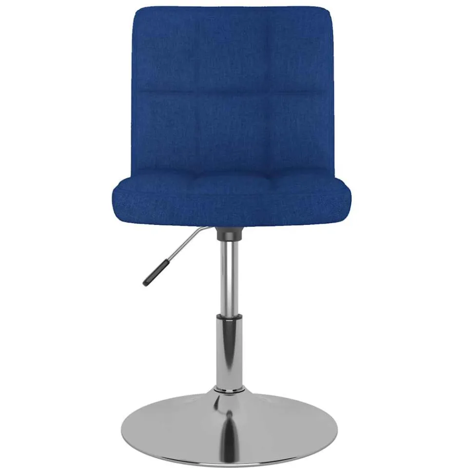 vidaXL Eetkamerstoelen draaibaar 4 st stof blauw, foto 3