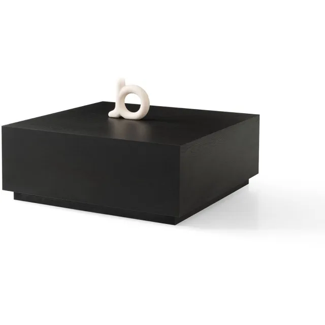 Skye Decor , Salontafel, Lizbon - 9553, Gemelamineerde spaanplaat, Hout zwart, 90 x 90 x 35,5 cm
