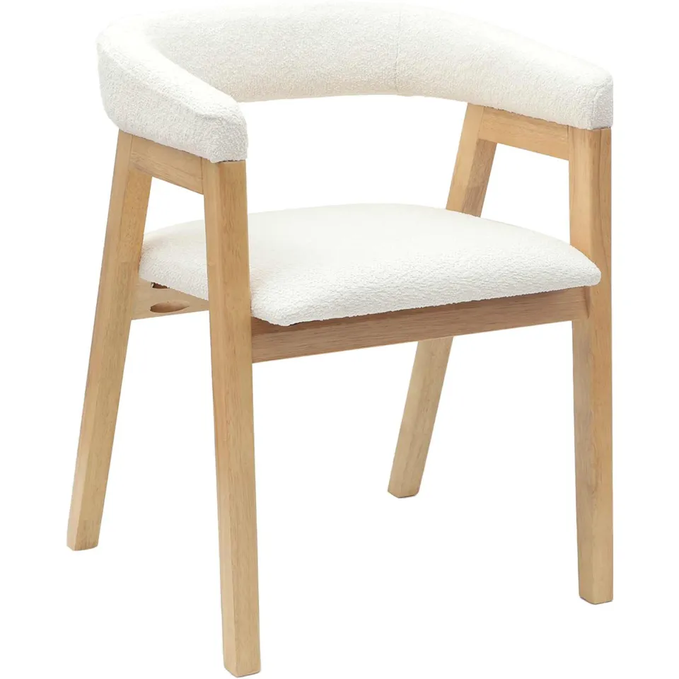 vidaXL Eettafelstoelen 2 st Massief Rubberhout Naturel 54 x 57 x 73 cm, foto 4